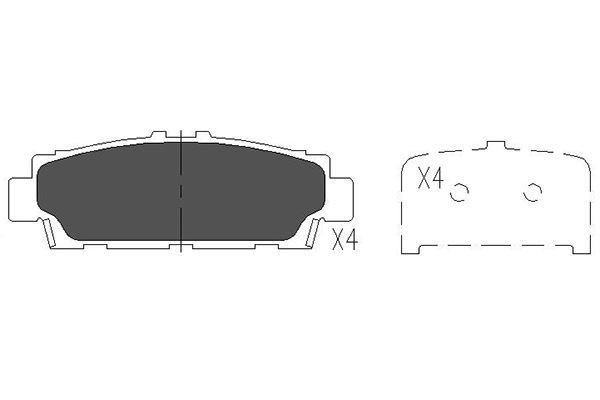 KAVO PARTS Комплект тормозных колодок, дисковый тормоз KBP-9060